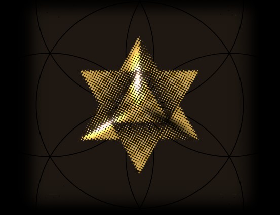 Merkaba golden symbol